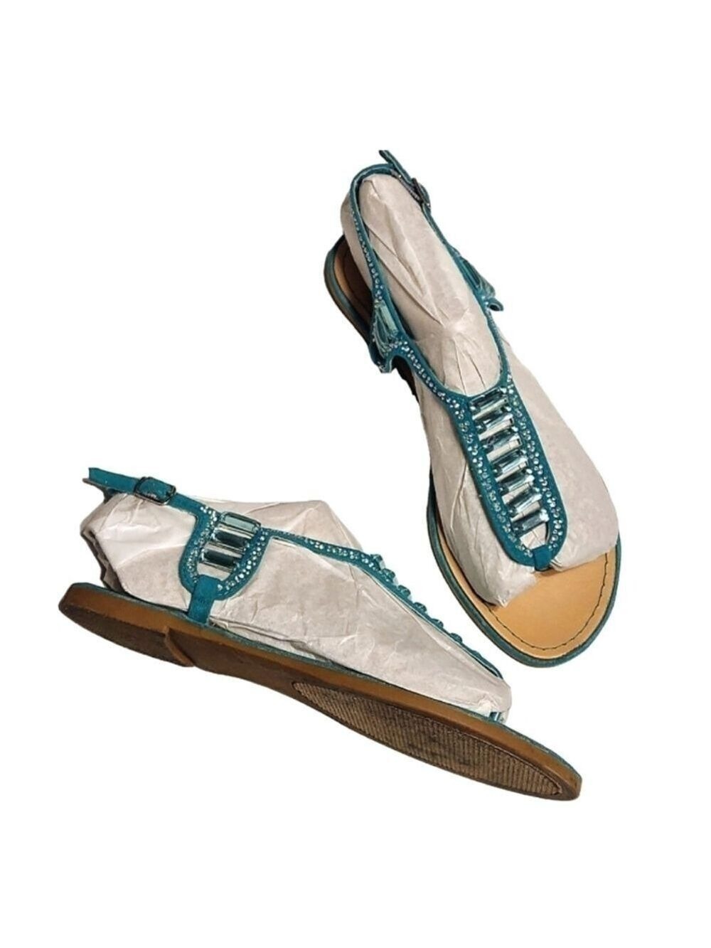 Madden Girl Aqua Blue Faux Suede Thong Sandals